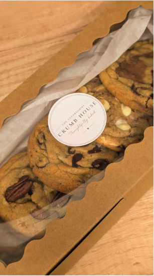 Stack of chocolate chunk cookies